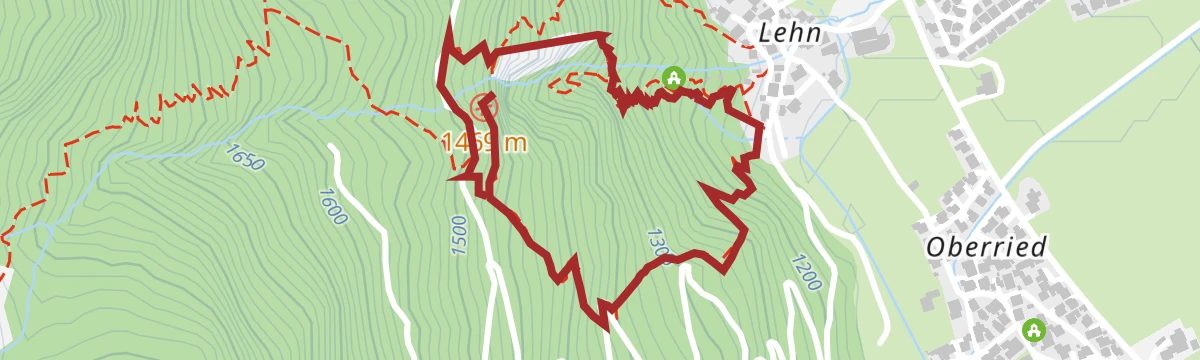 Route map: Klettersteig Lehner Wasserfall